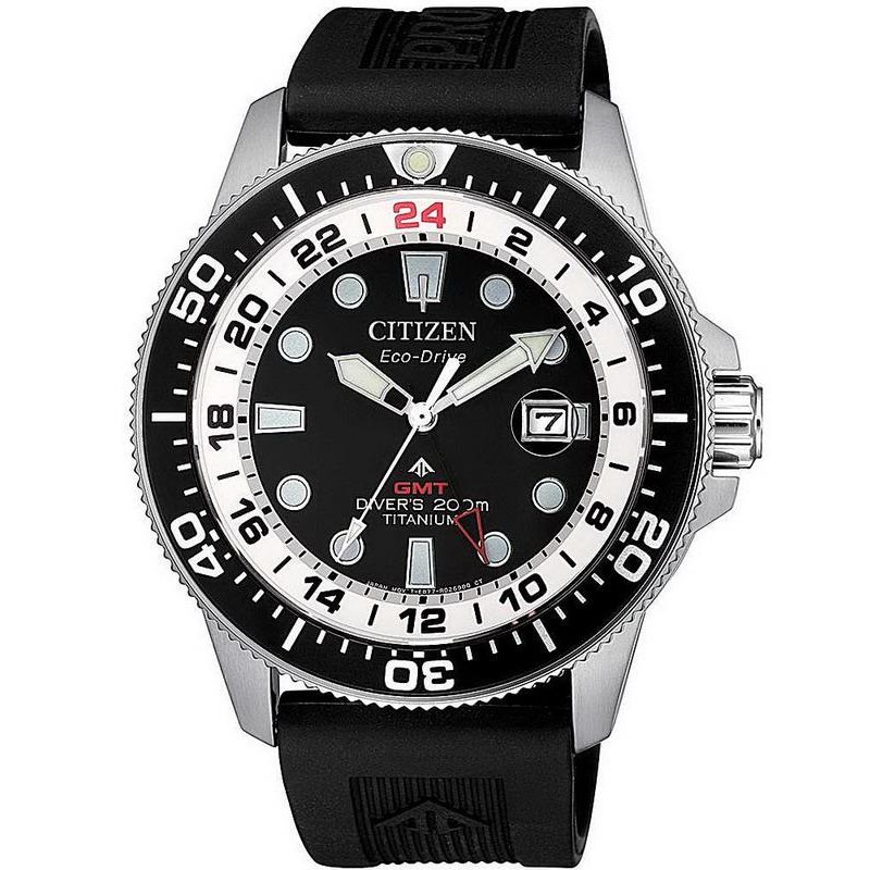 Citizen Men's Watch Promaster Diver's Eco-Drive Super Titanium GMT  BJ7110-11E - Crivelli Shopping