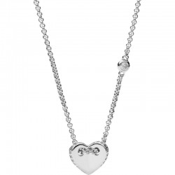 Buy Women's Fossil Necklace Sterling Silver JFS00425040 Heart