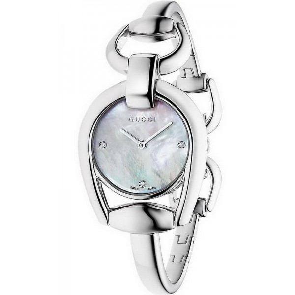 Women s Gucci Watch Horsebit Small YA139506 Diamonds Mother of Pearl Crivelli Shopping