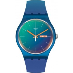Unisex Swatch Watch New Gent Fade To Teal SO29N708