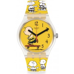 Swatch Часы Peanuts Pow Wow Charlie Brown SO29Z101