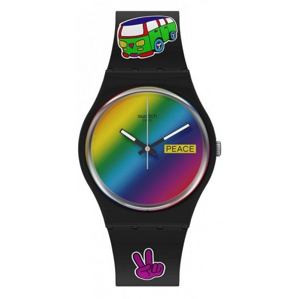 Купить Swatch Унисекс Часы Gent Go With The Bow SO31B101