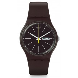 Unisex Swatch Watch New Gent Blue Browny SUOC704