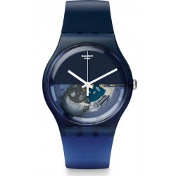 Unisex Swatch Watch New Gent Blue Depth SUON105
