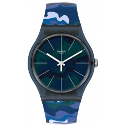 Unisex Swatch Watch New Gent Camouclouds SUON140