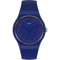 Unisex Swatch Watch New Gent Bluenred SUON146