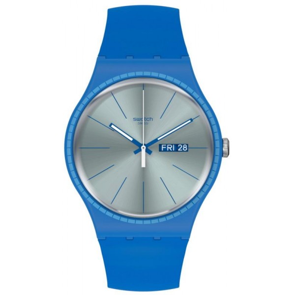 Buy Unisex Swatch Watch New Gent Blue Rails SUON714