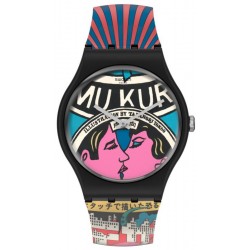 Swatch Часы MoMA The City and Design, The Wonders of Life on Earth, Isamu Kurita by Tadanori Yokoo SUOZ334