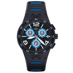 Buy Men's Swatch Watch Chrono Plastic Black Spy SUSB410 Chronograph