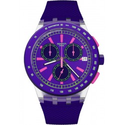 Swatch Unisex Watch Chrono Plastic Purp-Lol SUSK400 Chronograph