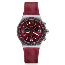 Swatch Унисекс Часы Irony Chrono Wine Grid YVS464 Хронограф